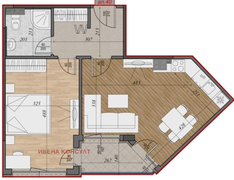 In vendita  1 camera da letto Sofia , Mladost 2 , 70 mq | 55828912 - Immagine [14]