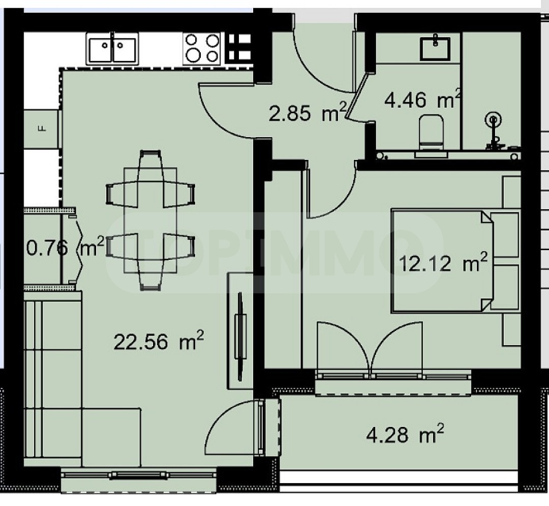 Продава 2-СТАЕН, гр. Варна, Виница, снимка 6 - Апартаменти - 55551669