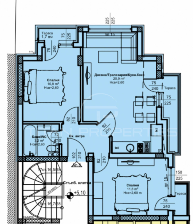 En venta  2 dormitorios Plovdiv , Kyuchuk Parizh , 87 metros cuadrados | 54803730 - imagen [8]