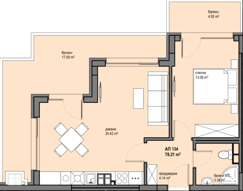 Продава  3-стаен град София , Левски Г , 92 кв.м | 84263478 - изображение [2]