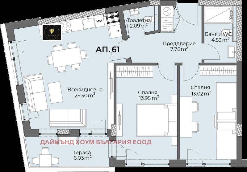 À vendre  2 chambres Plovdiv , Hristo Smirnenski , 107 m² | 11159617 - image [3]