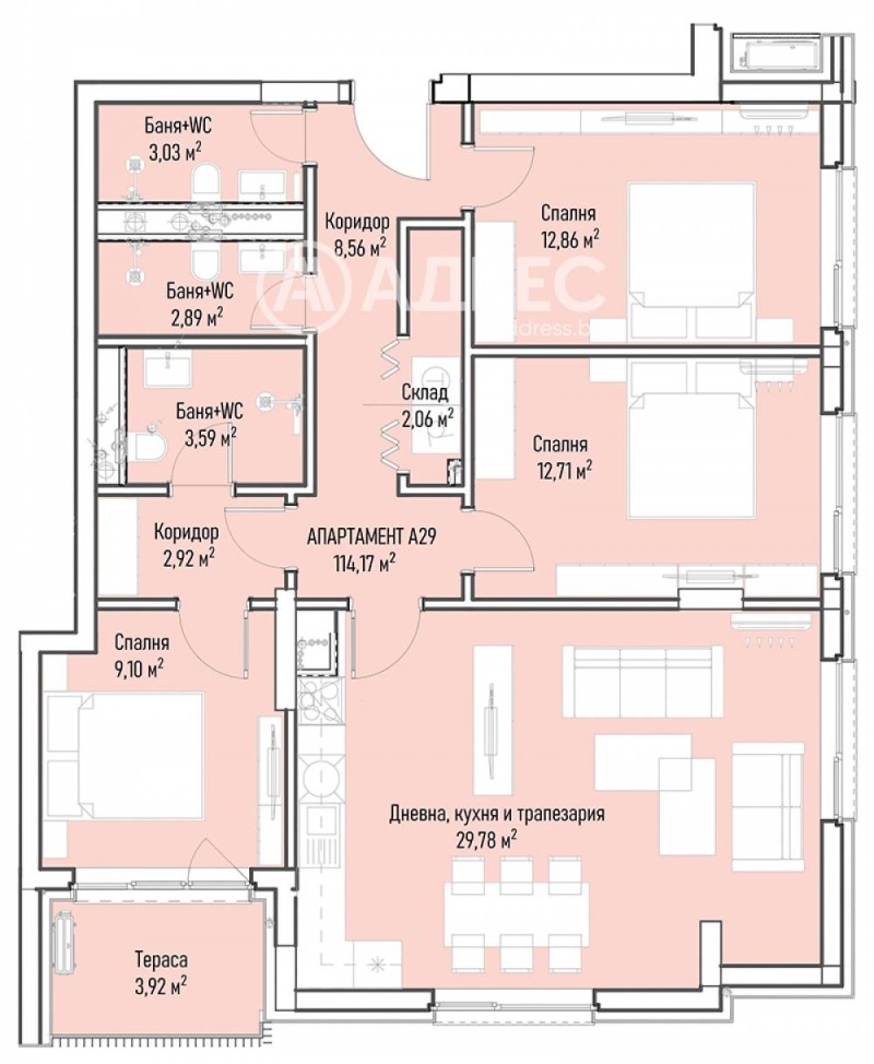 À venda  Mais de 3 quartos Sofia , Mladost 4 , 144 m² | 21497461 - imagem [4]