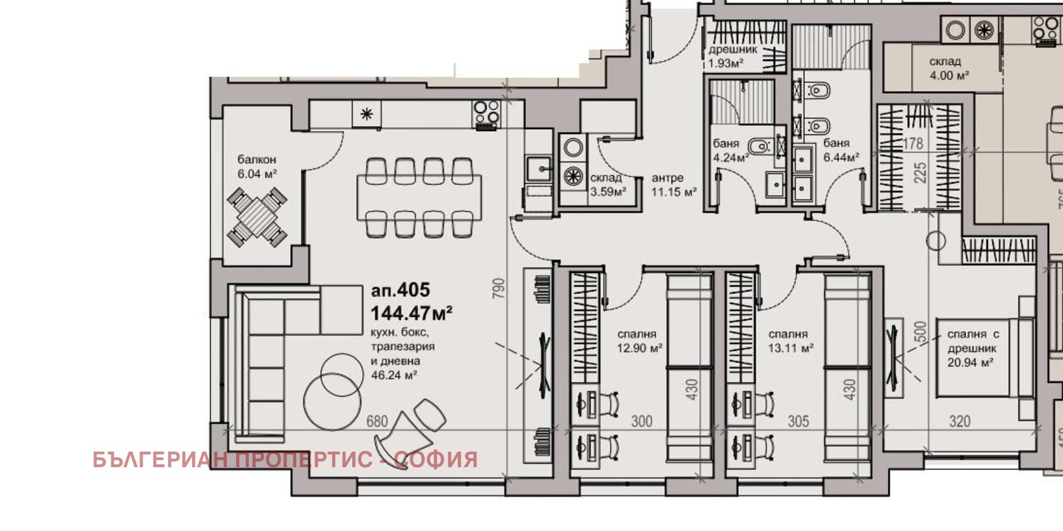 Продава 4-СТАЕН, гр. София, Кръстова вада, снимка 11 - Апартаменти - 54199661