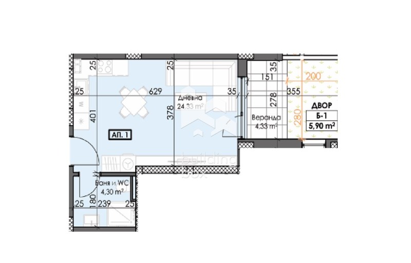 Till salu  Studio Plovdiv , Trakija , 48 kvm | 96110860 - bild [6]
