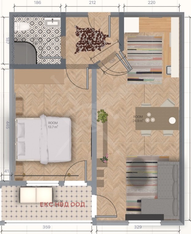 Продава  2-стаен, град Пловдив, Тракия •  102 600 EUR • ID 78393646 — holmes.bg - [1] 