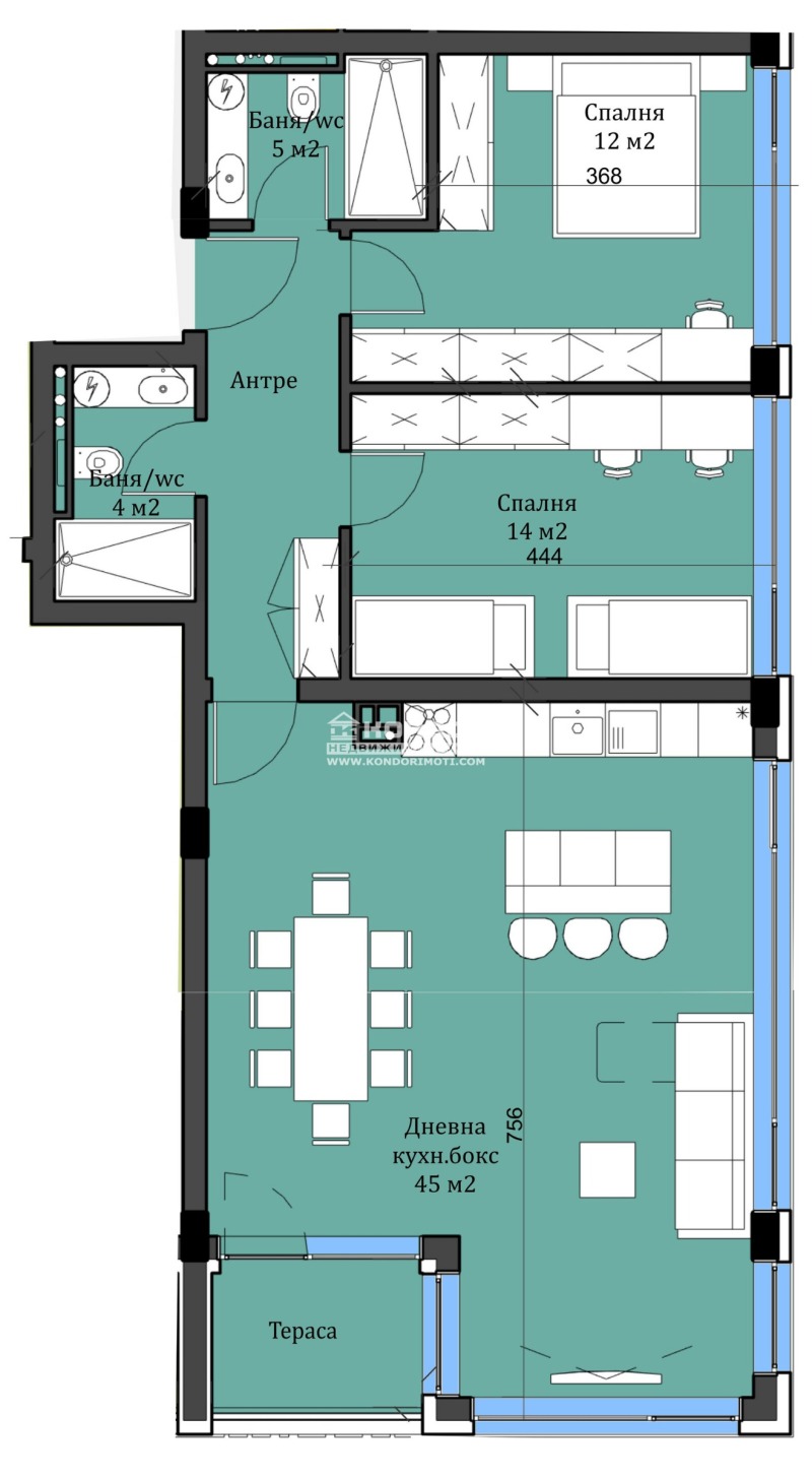 Продается  2 спальни Пловдив , Кършияка , 114 кв.м | 74583457 - изображение [6]