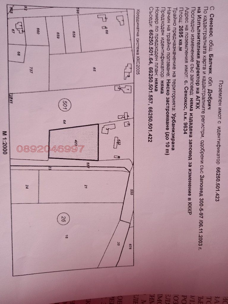 Продава ПАРЦЕЛ, с. Сенокос, област Добрич, снимка 2 - Парцели - 52786018