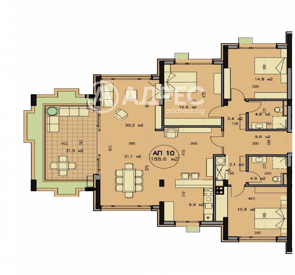 Продава МНОГОСТАЕН, гр. София, Горна баня, снимка 3 - Апартаменти - 53393019