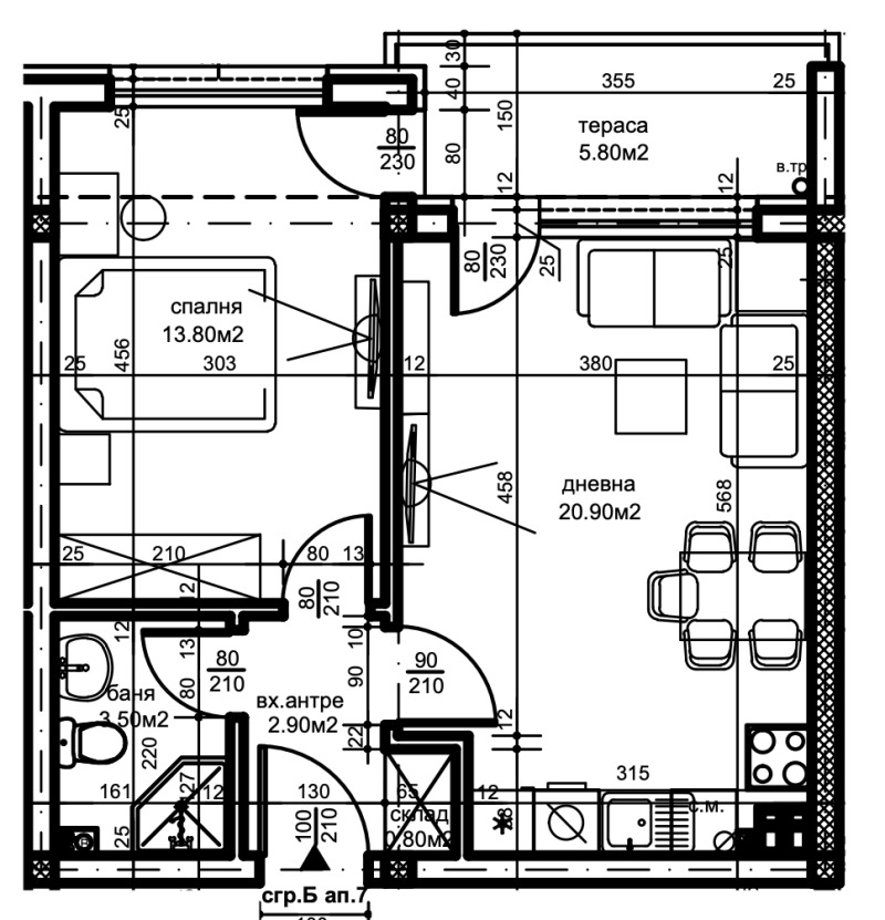 Продава  2-стаен град Пловдив , Беломорски , 62 кв.м | 90756769 - изображение [2]