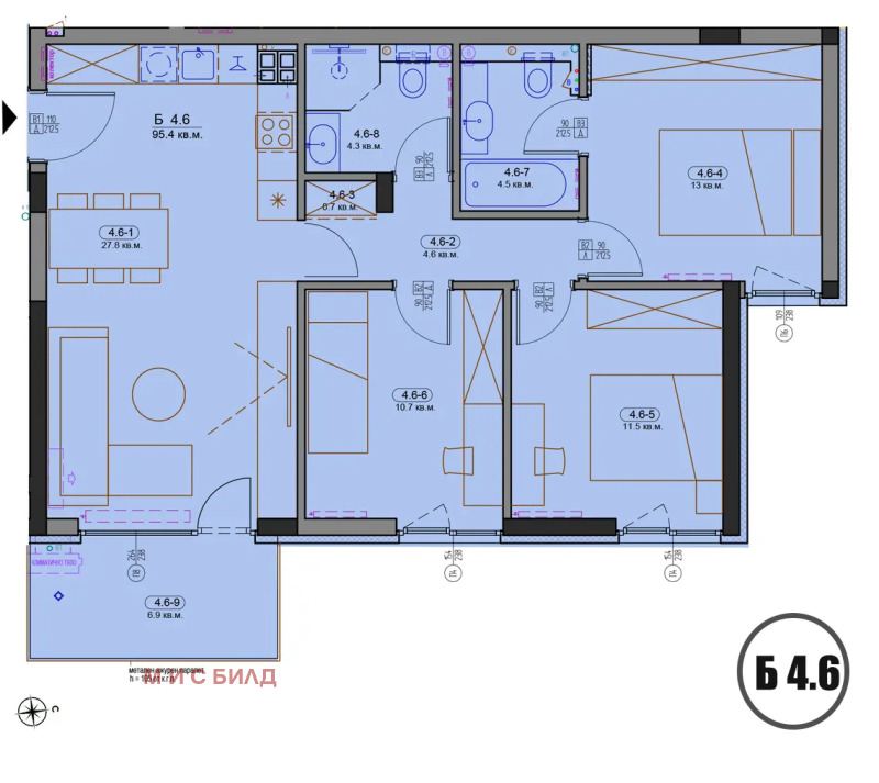 Te koop  3 slaapkamers Sofia , Levski G , 110 m² | 35588501 - afbeelding [2]