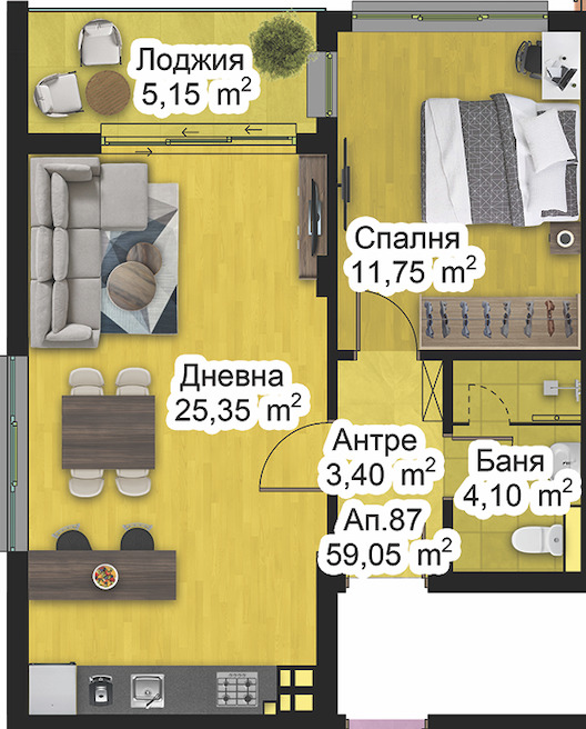 Til salgs  1 soverom Plovdiv , Zapaden , 69 kvm | 38347029 - bilde [4]