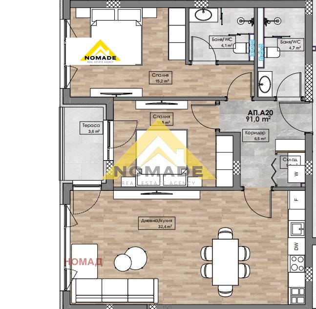Продава 3-СТАЕН, гр. Пловдив, Кършияка, снимка 5 - Апартаменти - 54265371