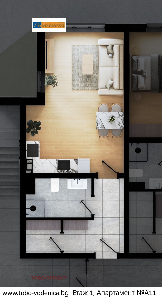 Na sprzedaż  Studio Sofia , Drużba 2 , 52 mkw | 80700492 - obraz [2]