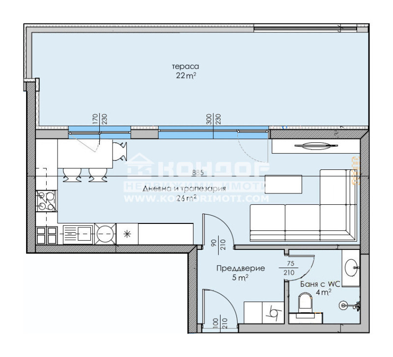 À venda  Estúdio Plovdiv , Karchiiaka , 76 m² | 18223218 - imagem [6]