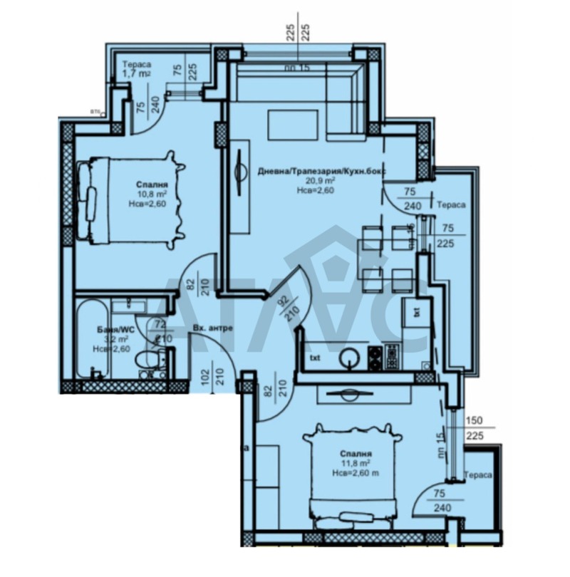 Продава 3-СТАЕН, гр. Пловдив, Кючук Париж, снимка 4 - Aпартаменти - 47457237