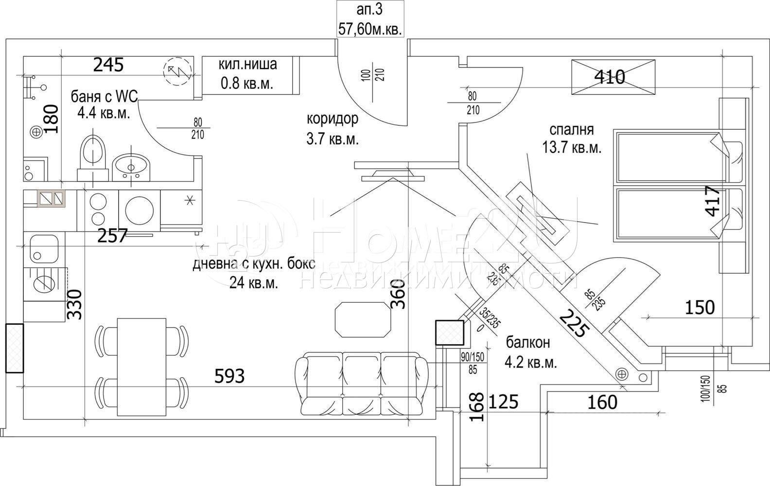 Продава 2-СТАЕН, гр. Варна, Цветен квартал, снимка 10 - Апартаменти - 56179975