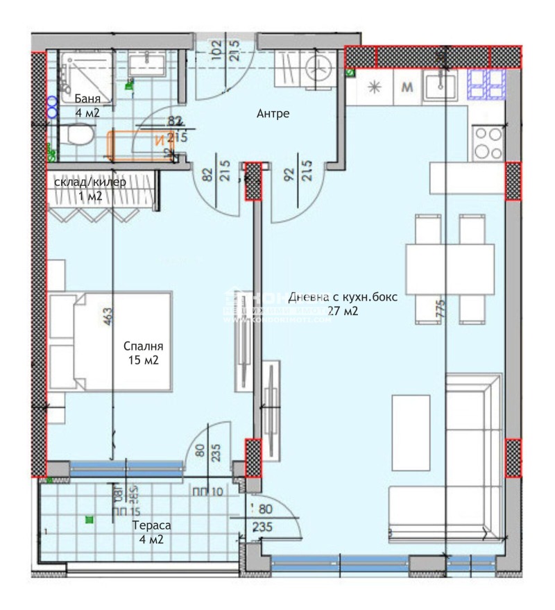 En venta  1 dormitorio Plovdiv , Trakiya , 76 metros cuadrados | 89215539 - imagen [3]