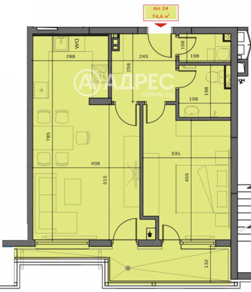 À venda  1 quarto Sofia , m-t Gardova glava , 77 m² | 46443577 - imagem [3]