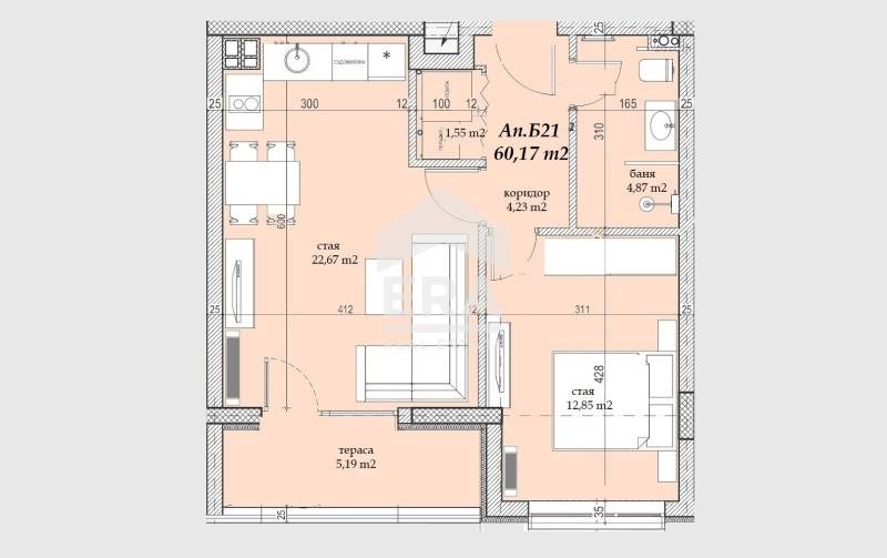 Продава 2-СТАЕН, гр. София, гр. Банкя, снимка 2 - Апартаменти - 53860407