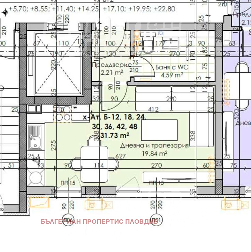 Продава 1-СТАЕН, гр. Пловдив, Южен, снимка 3 - Aпартаменти - 46259956