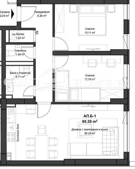 Продава 3-СТАЕН, гр. Пловдив, Кючук Париж, снимка 2 - Aпартаменти - 48567112