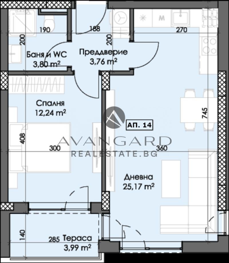 На продаж  1 спальня Пловдив , Тракия , 67 кв.м | 22035623 - зображення [2]