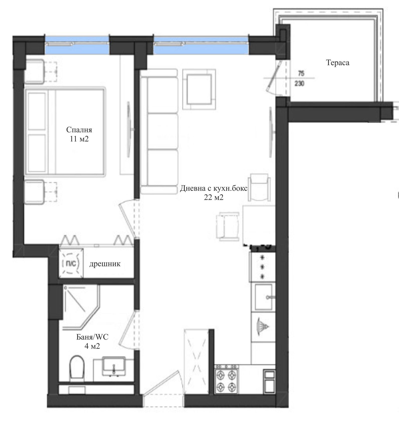 Продава 2-СТАЕН, гр. Пловдив, Кършияка, снимка 2 - Апартаменти - 47661692