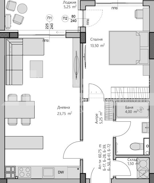 En venta  1 dormitorio Plovdiv , Jristo Smirnenski , 72 metros cuadrados | 81221861 - imagen [2]