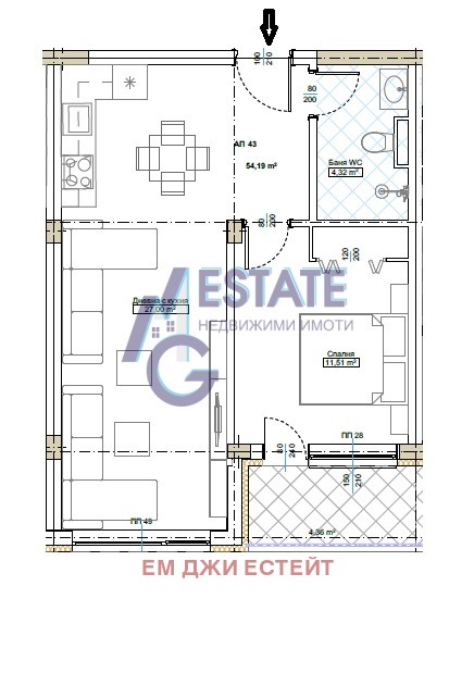 Til salgs  1 soverom region Burgas , Kiten , 64 kvm | 96879417