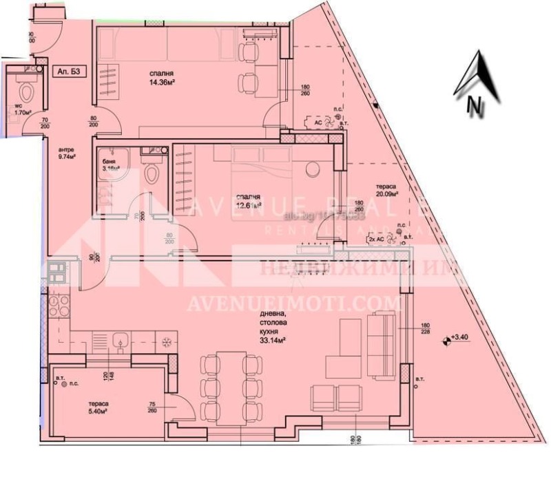 Myytävänä  2 makuuhuonetta Plovdiv , Zapaden , 135 neliömetriä | 49253478 - kuva [2]