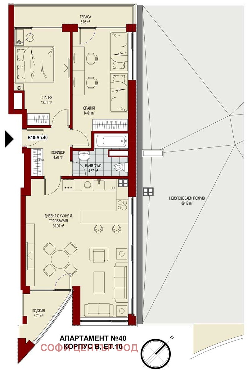 Продава 3-СТАЕН, гр. София, Сердика, снимка 2 - Апартаменти - 55391196