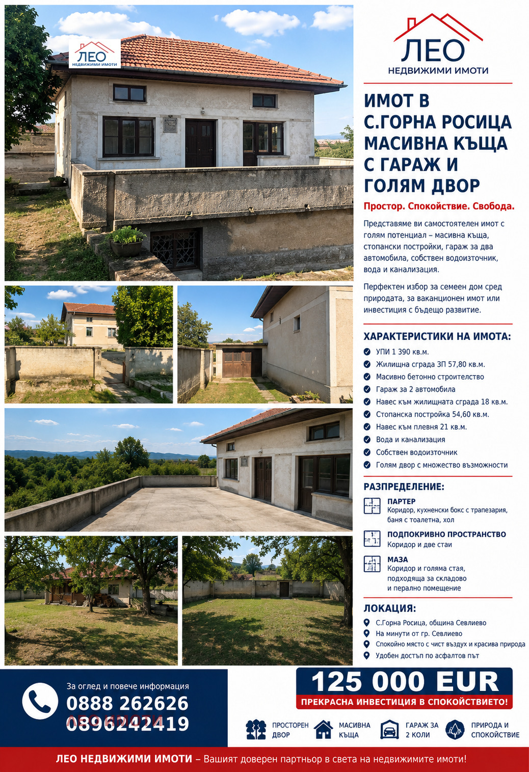 Продава КЪЩА, с. Горна Росица, област Габрово