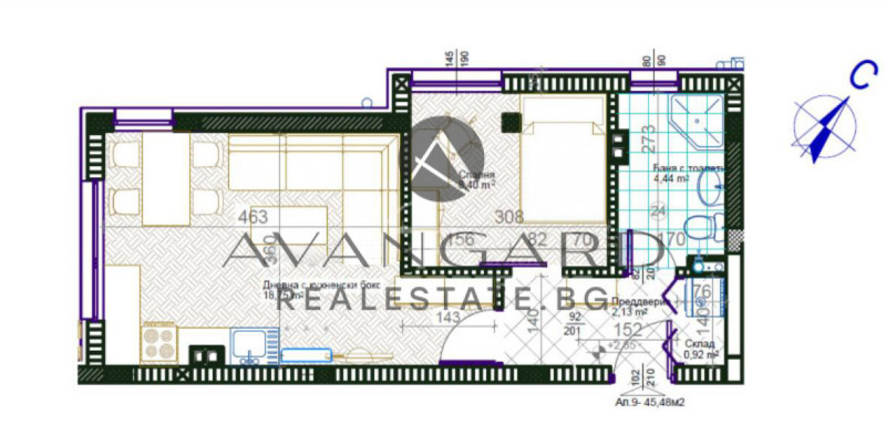 En venta  1 dormitorio Plovdiv , Jristo Smirnenski , 72 metros cuadrados | 12235970 - imagen [2]