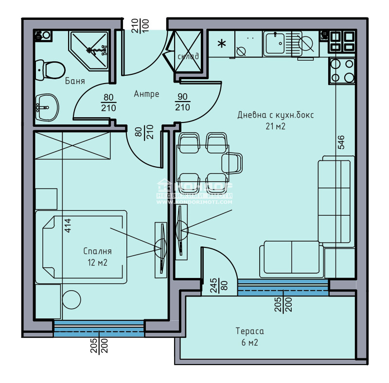 Zu verkaufen  1 Schlafzimmer Plowdiw , Ostromila , 60 qm | 13106911 - Bild [2]