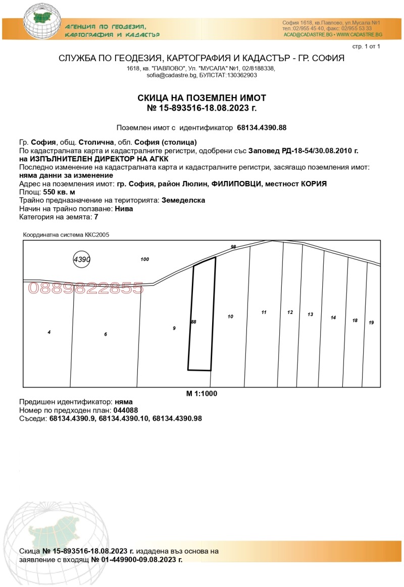 Продава ПАРЦЕЛ, гр. София, Филиповци, снимка 3 - Парцели - 47997753