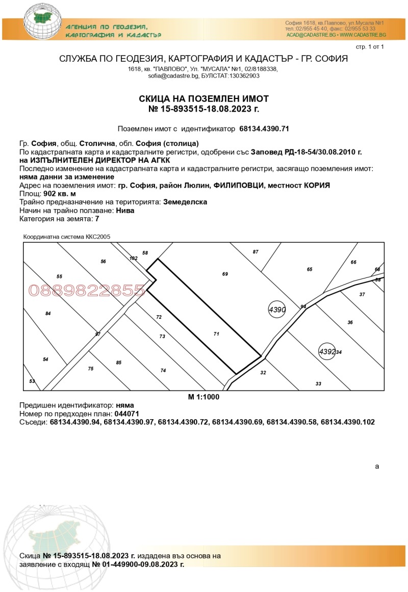 Продава ПАРЦЕЛ, гр. София, Филиповци, снимка 2 - Парцели - 47997753