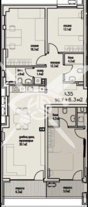 Продава 3-СТАЕН, гр. Бургас, Сарафово, снимка 2 - Aпартаменти - 48333193