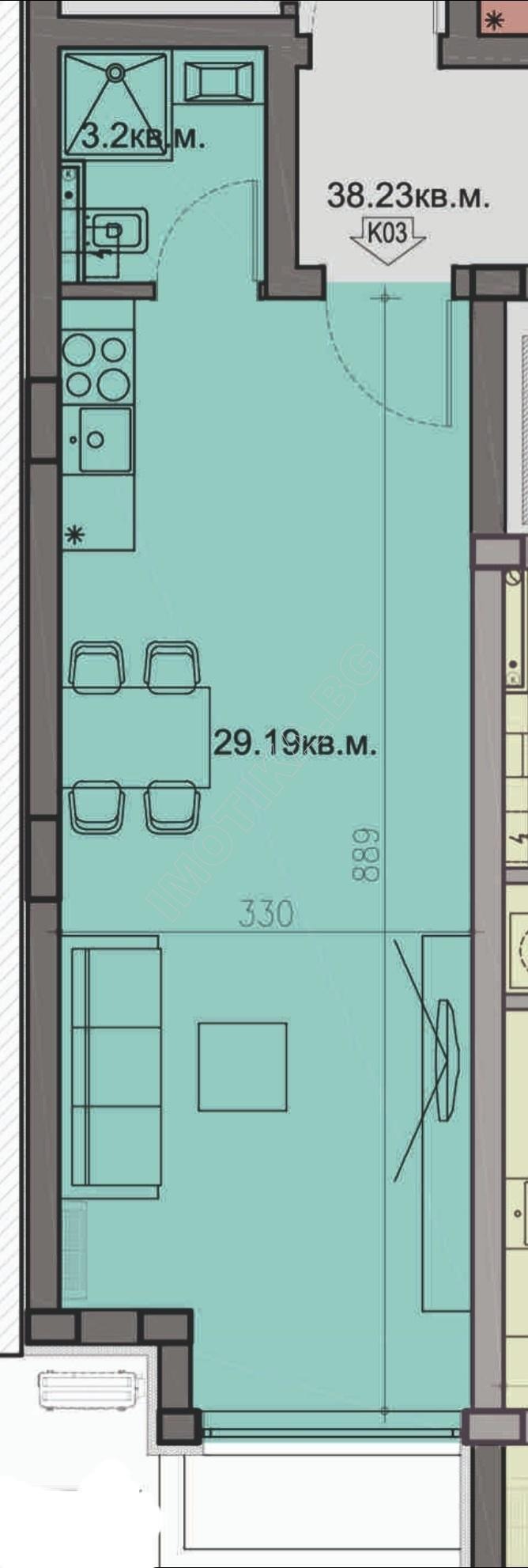 Te koop  Studio Varna , Briz , 43 m² | 23120562 - afbeelding [2]