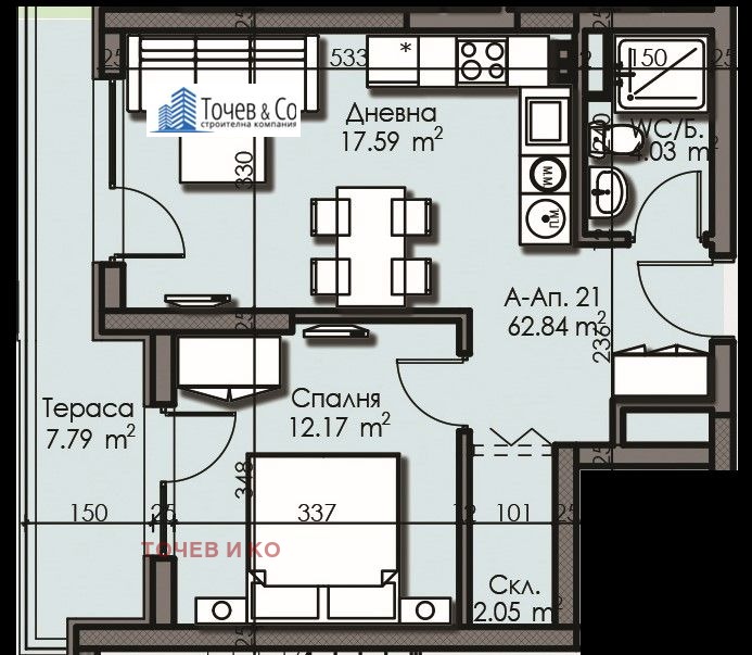 Продава 2-СТАЕН, гр. Бургас, Изгрев, снимка 2 - Aпартаменти - 47277679