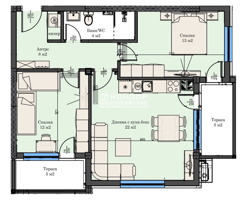 Till salu  2 sovrum Plovdiv , Karsjijaka , 93 kvm | 66290683 - bild [4]