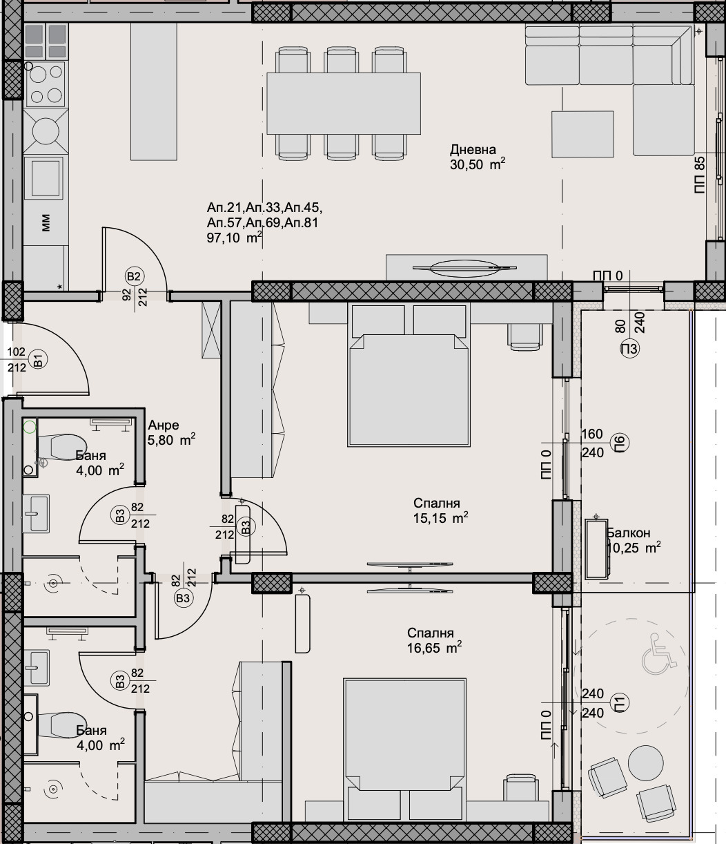 Продава 3-СТАЕН, гр. Пловдив, Христо Смирненски, снимка 4 - Апартаменти - 54408534