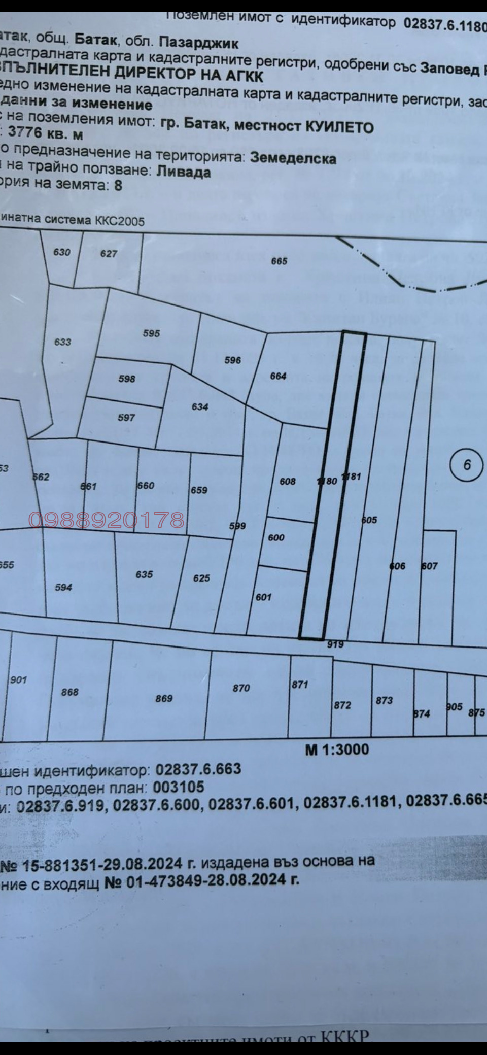 Продава ПАРЦЕЛ, яз. Батак, област Пазарджик, снимка 3 - Парцели - 55602561
