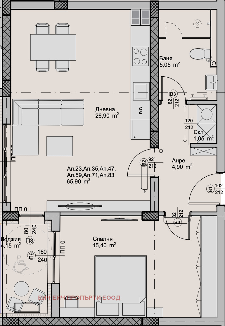 Na prodej  1 ložnice Plovdiv , Christo Smirnenski , 77 m2 | 14450115 - obraz [2]