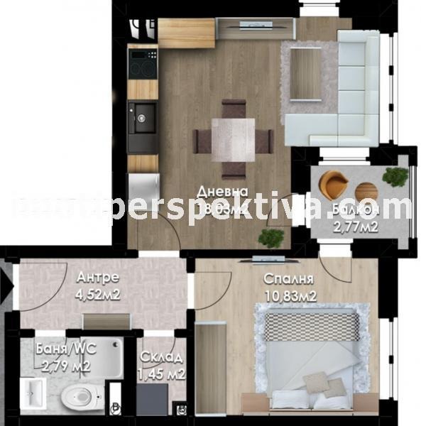 Till salu  1 sovrum Plovdiv , Kjutjuk Parij , 65 kvm | 64135853 - bild [6]