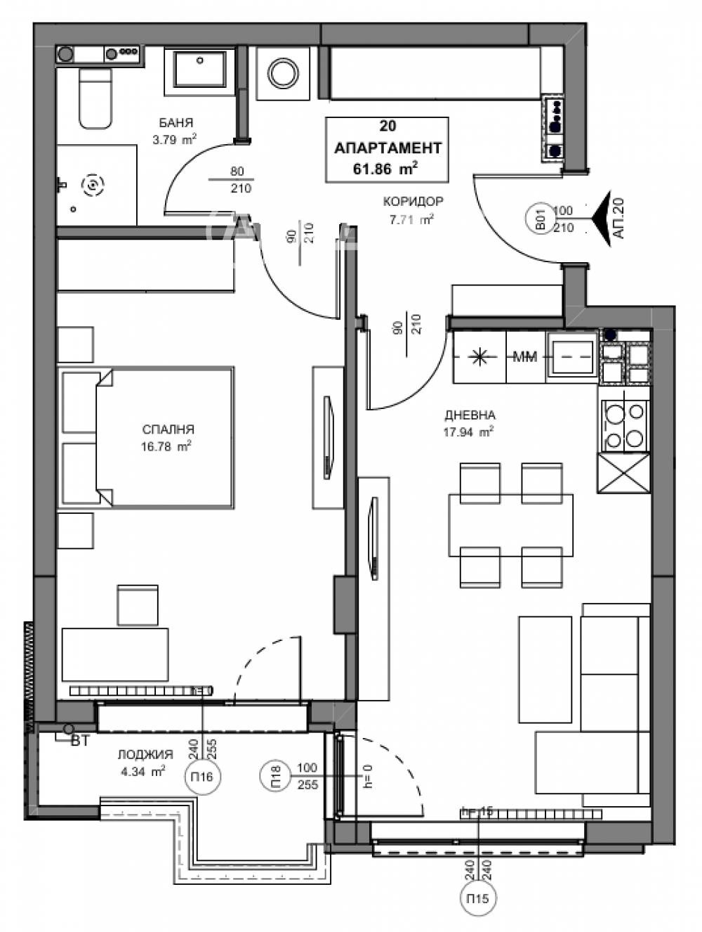 Продава 2-СТАЕН, гр. София, Обеля 2, снимка 4 - Апартаменти - 54074688