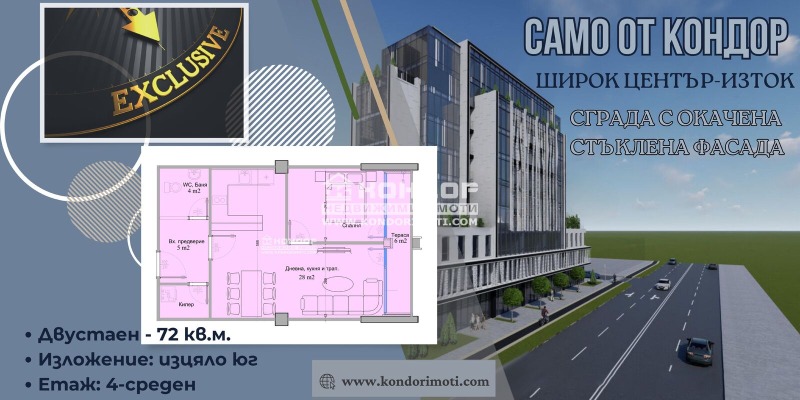 Продава  2-стаен, град Пловдив, Център • 82 300 EUR • ID 33230413 — holmes.bg - [1] 