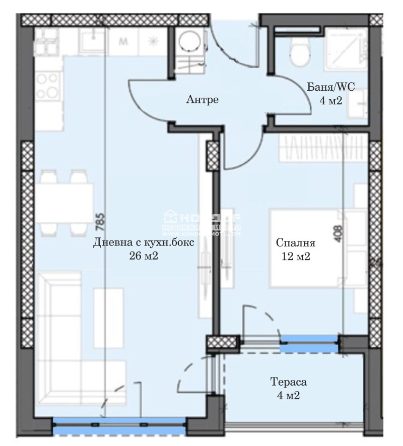 Zu verkaufen  1 Schlafzimmer Plowdiw , Trakija , 70 qm | 74702858