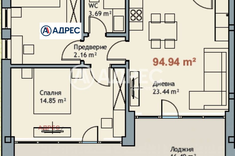 Продава 3-СТАЕН, гр. Варна, к.к. Чайка, снимка 4 - Апартаменти - 53537033