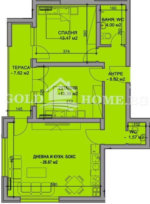 На продаж  2 спальні Пловдив , Южен , 108 кв.м | 76548761 - зображення [2]