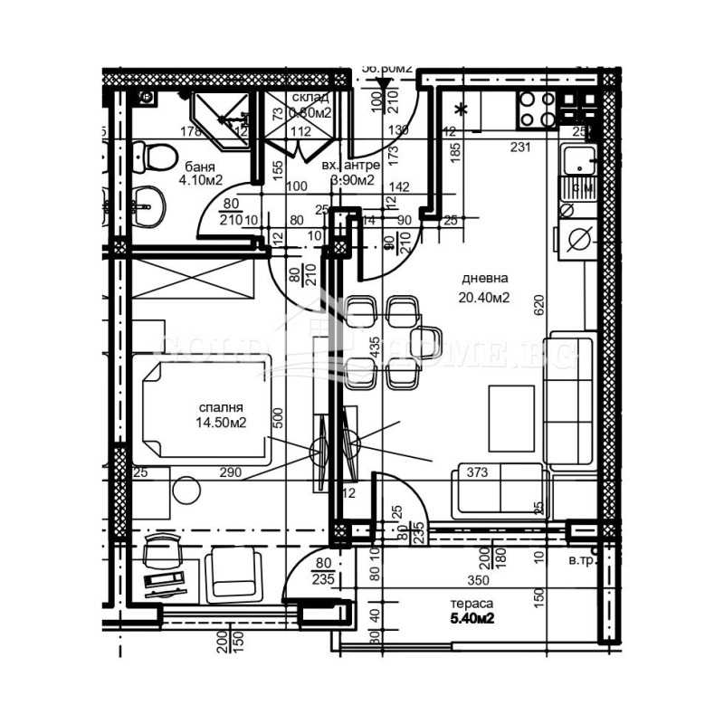 Till salu  1 sovrum Plovdiv , Jujen , 65 kvm | 59479170 - bild [2]